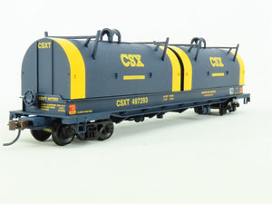 HO Scale Walthers 932-3822 CSXT Cushion Round Hoods Coil Car #497293