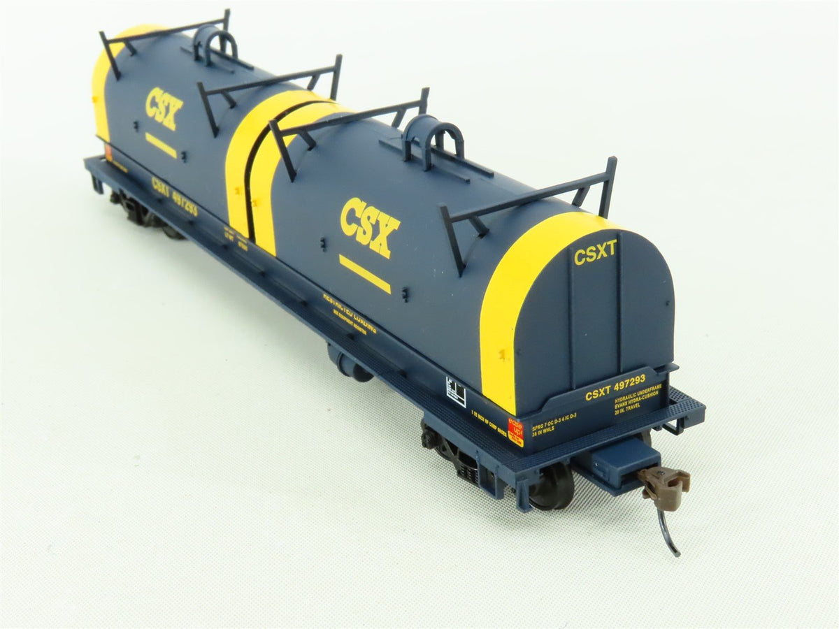 HO Scale Walthers 932-3822 CSXT Cushion Round Hoods Coil Car #497293