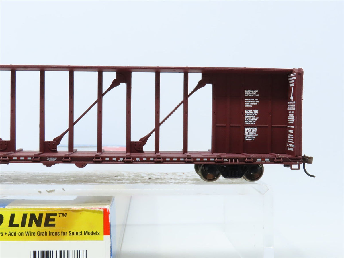 HO Scale Walthers Gold Line 932-4136 SOO Line 72&#39; Centerbeam Flat Car #600362