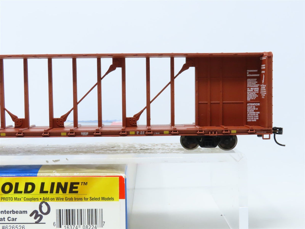 HO Scale Walthers Gold Line 932-41452 DWC 72&#39; Centerbeam Flat Car #626526