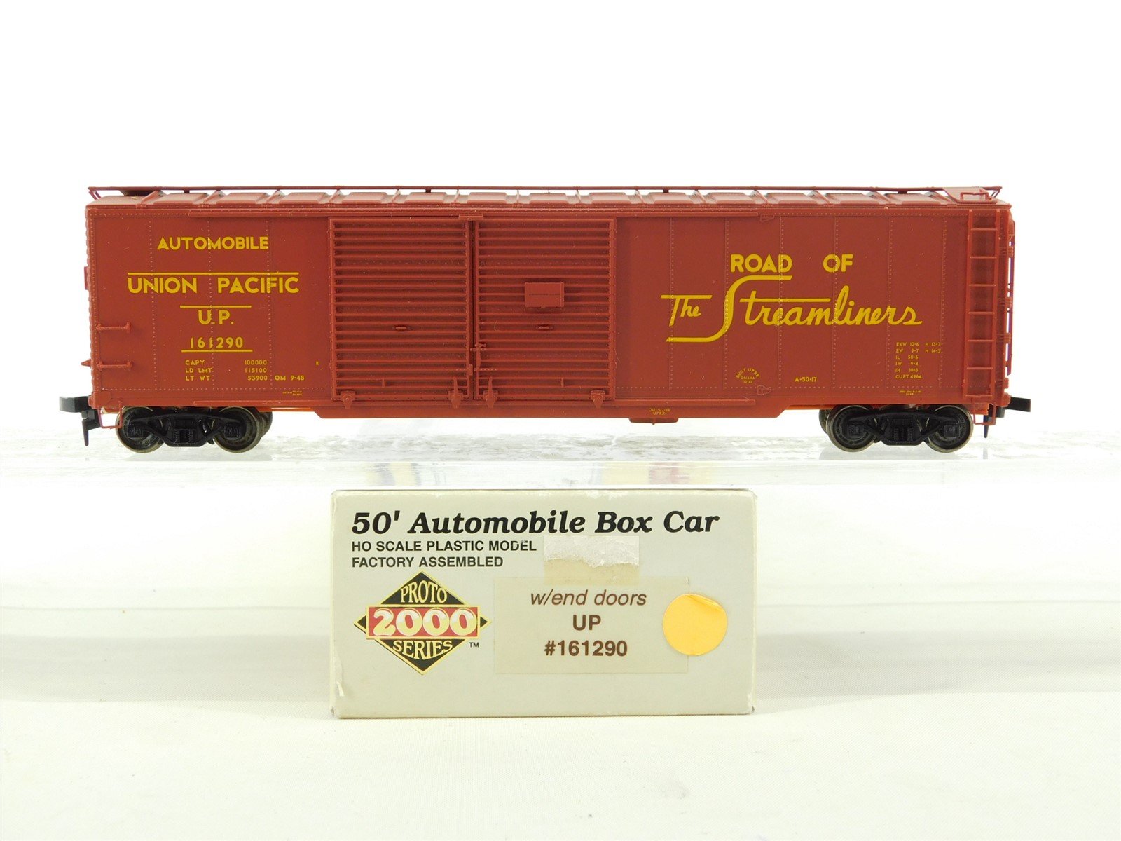 HO Scale Proto 2000 UP Union Pacific "Streamliners" 50' Steel Box Car #161290