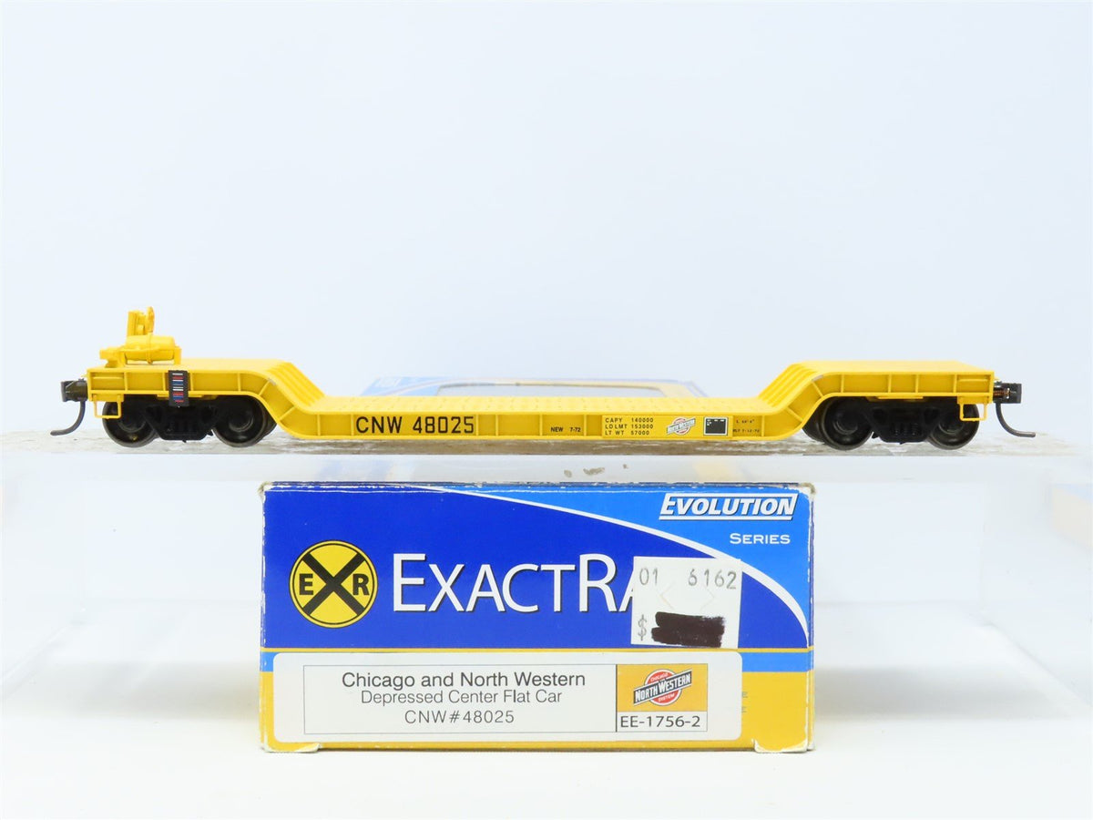 HO ExactRail Evolution EE-1756-2 CNW Chicago &amp; North Western Flat Car #48025