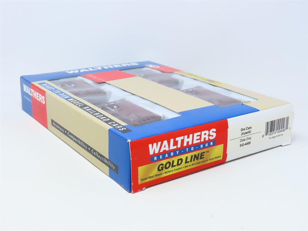 HO Scale Walthers Gold Line 932-4408 Data Only Ore Car Set 4-Pack