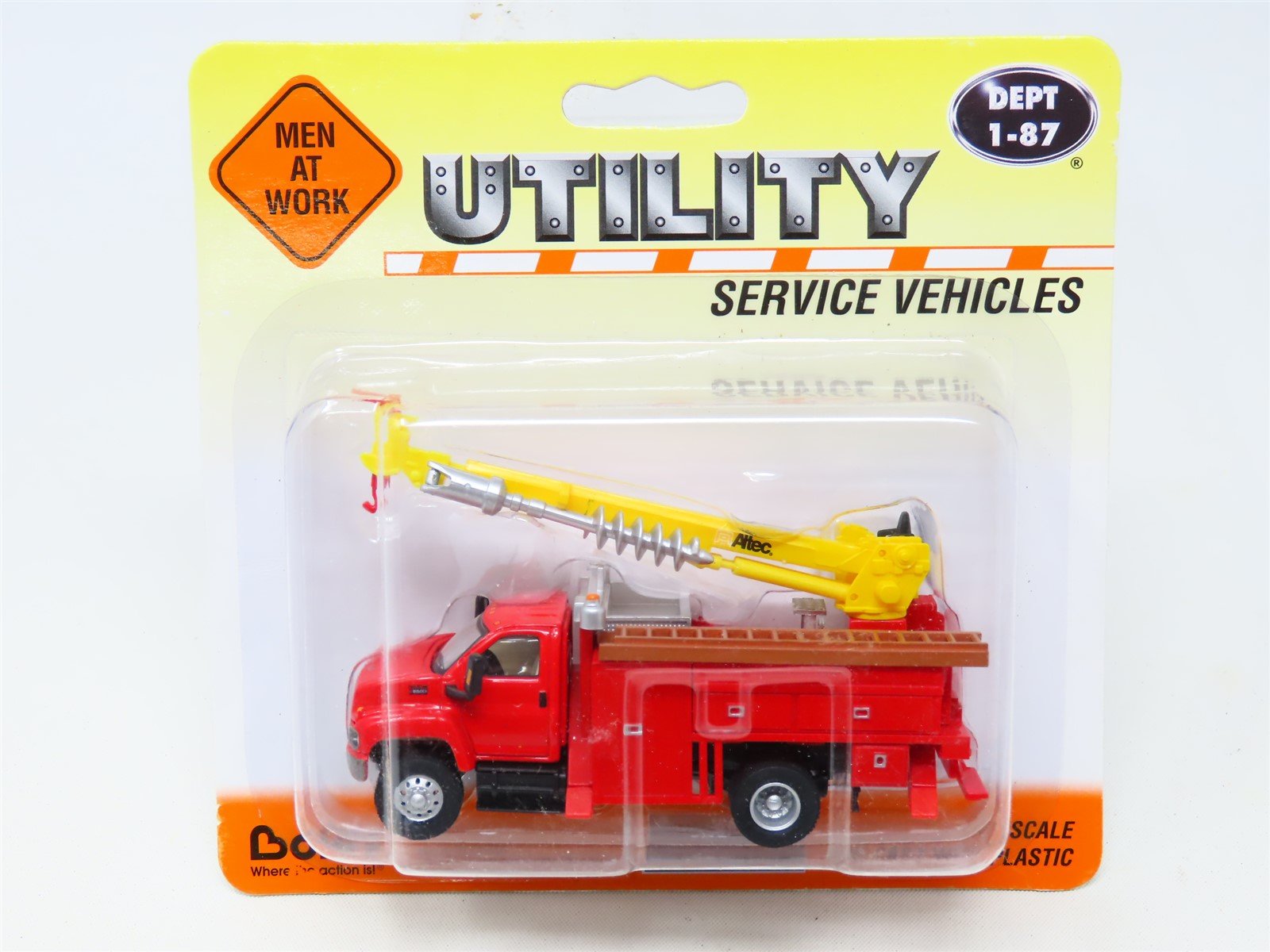 HO Scale Boley Dept. 1-87 Men At Work #3023-11 Red Drill Utility Service Truck