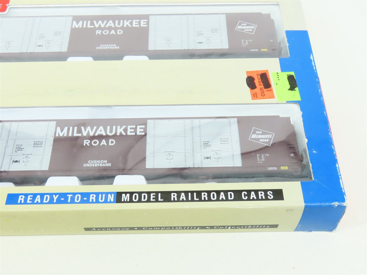 HO Scale Walthers 932-23532 MILW Milwaukee Road 86&#39; Hi-Cube Box Car Set 2-Pack