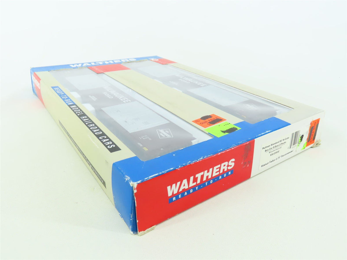 HO Scale Walthers 932-23532 MILW Milwaukee Road 86&#39; Hi-Cube Box Car Set 2-Pack