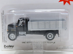 HO Scale Boley Dept. 1-87 #4034-36 International Stake Bed Truck - Black/Silver