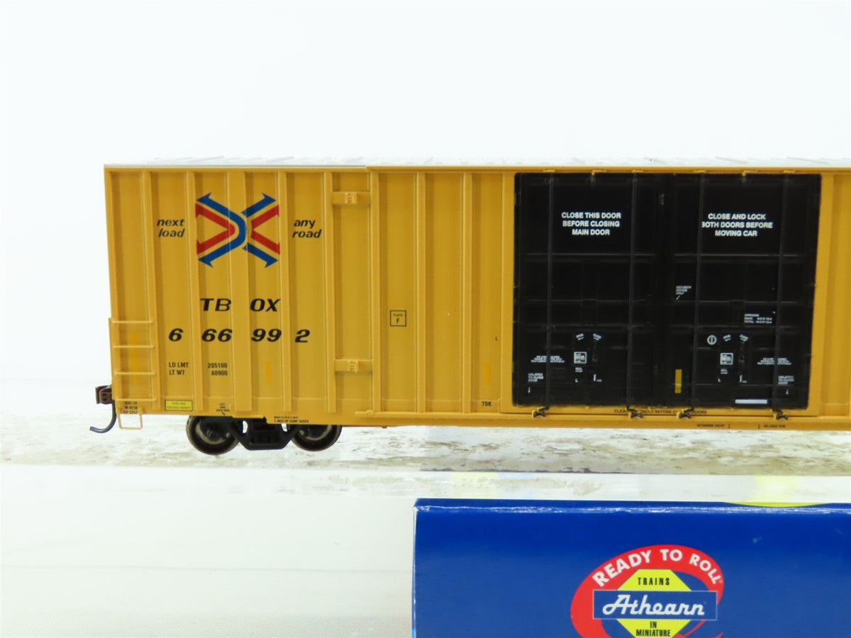 HO Scale Athearn 96299 TBOX Railbox 60&#39; Gunderson Hi-Cube Box Car #666992