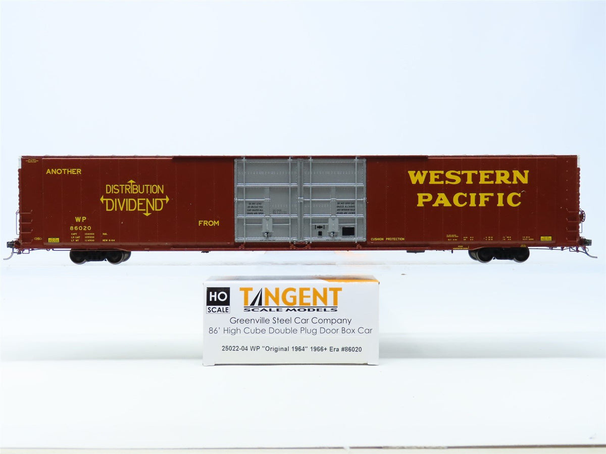 HO Tangent 25022-04 WP Western Pacific 86&#39; Greenville High Cube Box Car #86020