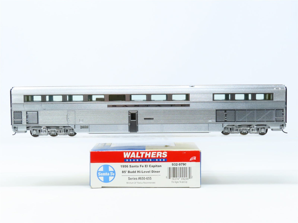 HO Scale Walthers 932-9790 ATSF Santa Fe &quot;El Capitan&quot; 85&#39; Budd Diner Passenger