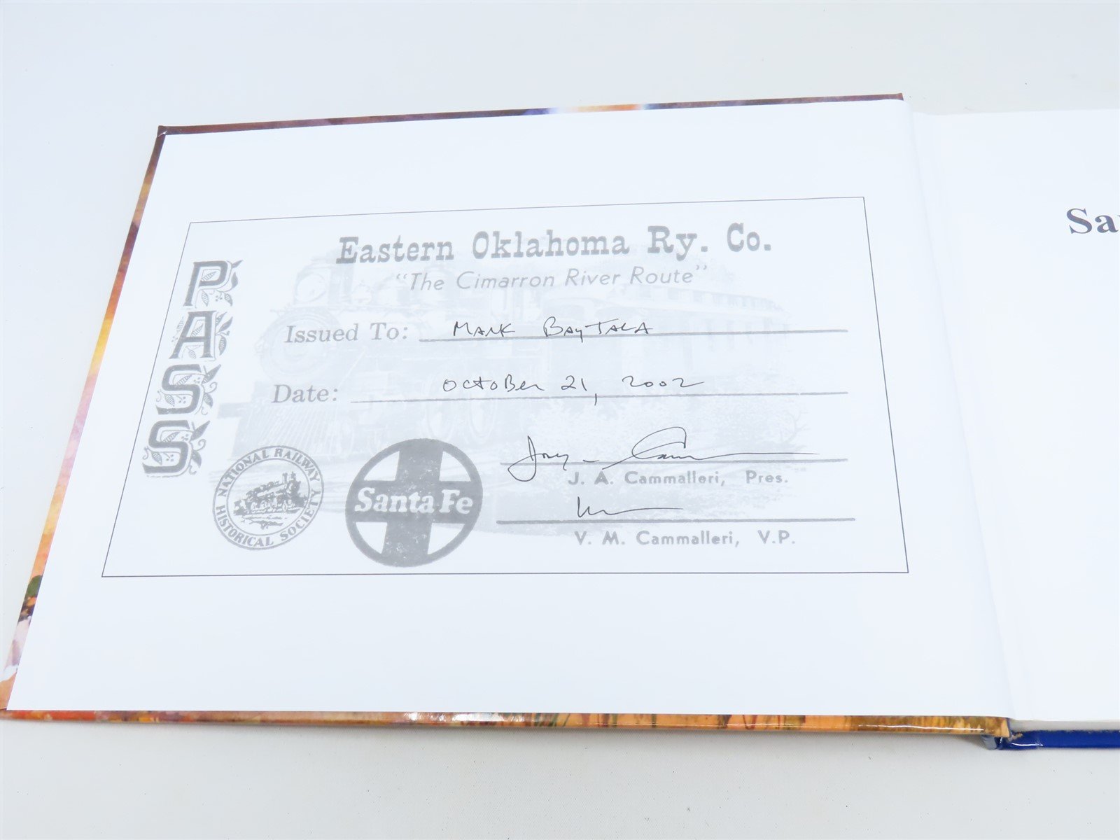 Santa Fe's Eastern Oklahoma Railway Company by Joseph A Cammalleri ©2001 HC Book