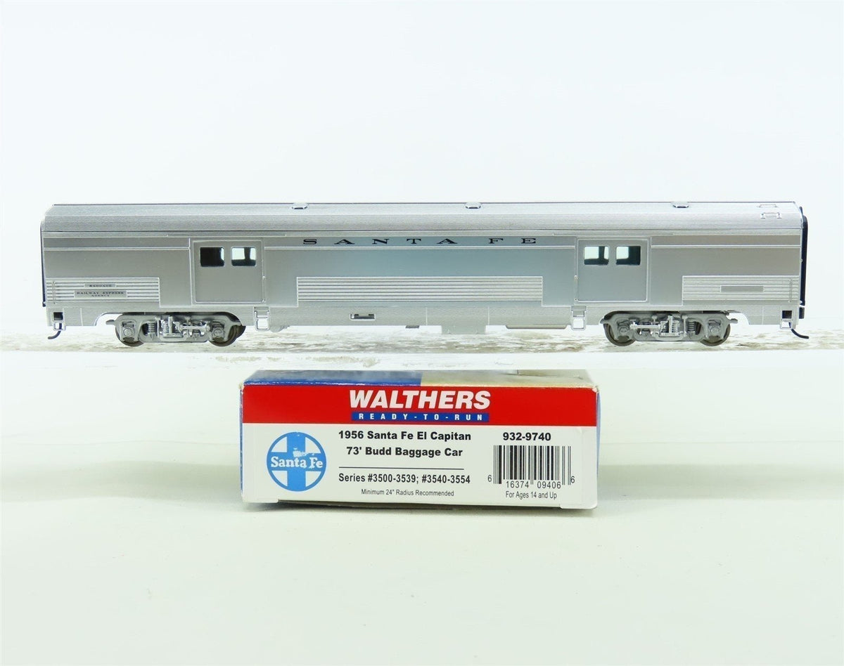 HO Scale Walthers 932-9740 ATSF Santa Fe &quot;El Capitan&quot; 73&#39; Baggage Passenger