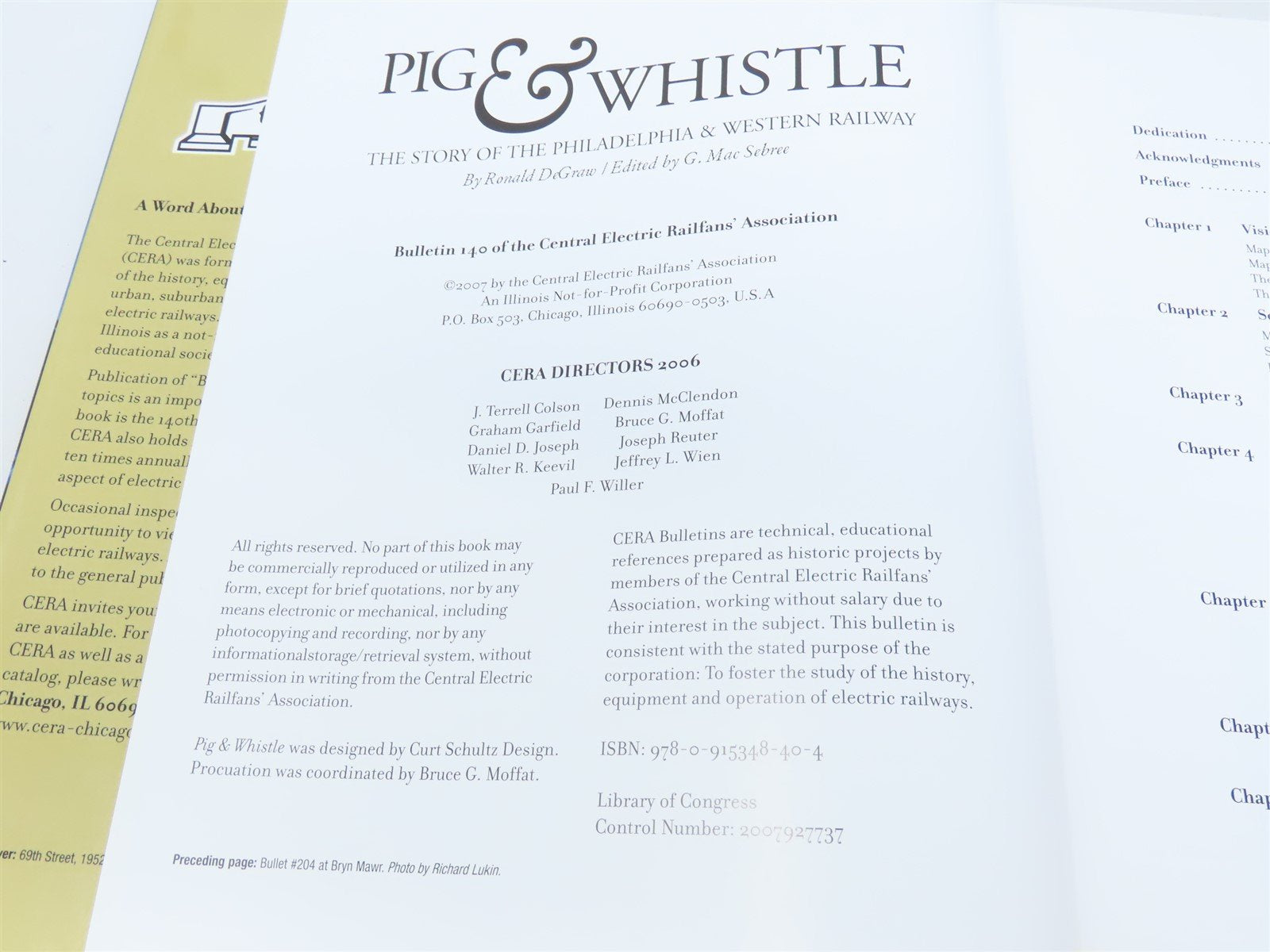 Pig & Whistle by Ronald DeGraw ©2007 HC Book