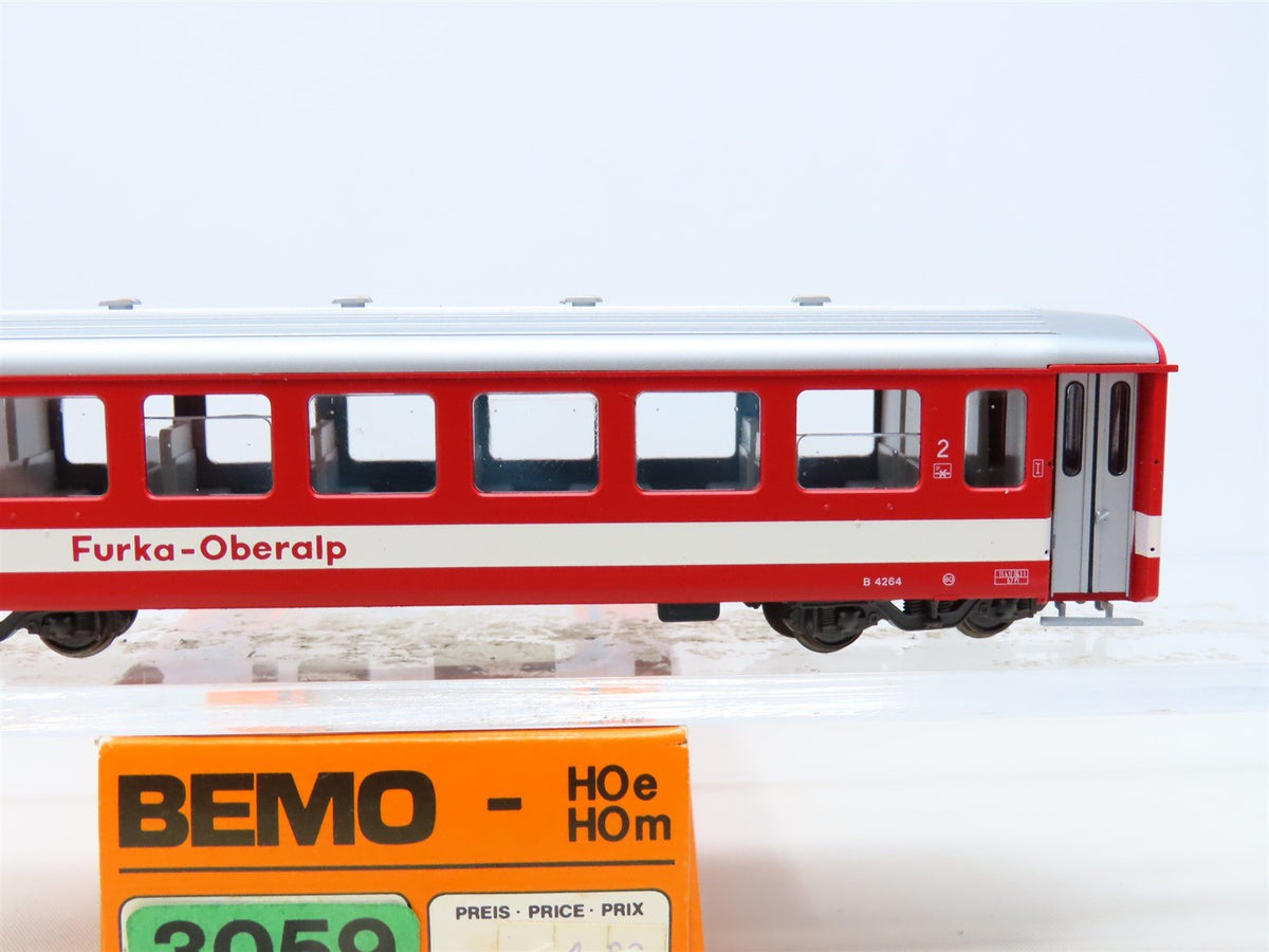 HOe Scale Bemo 3059 RhB Rhaetian Furka-Oberalp 2nd Class Coach Passenger #4264