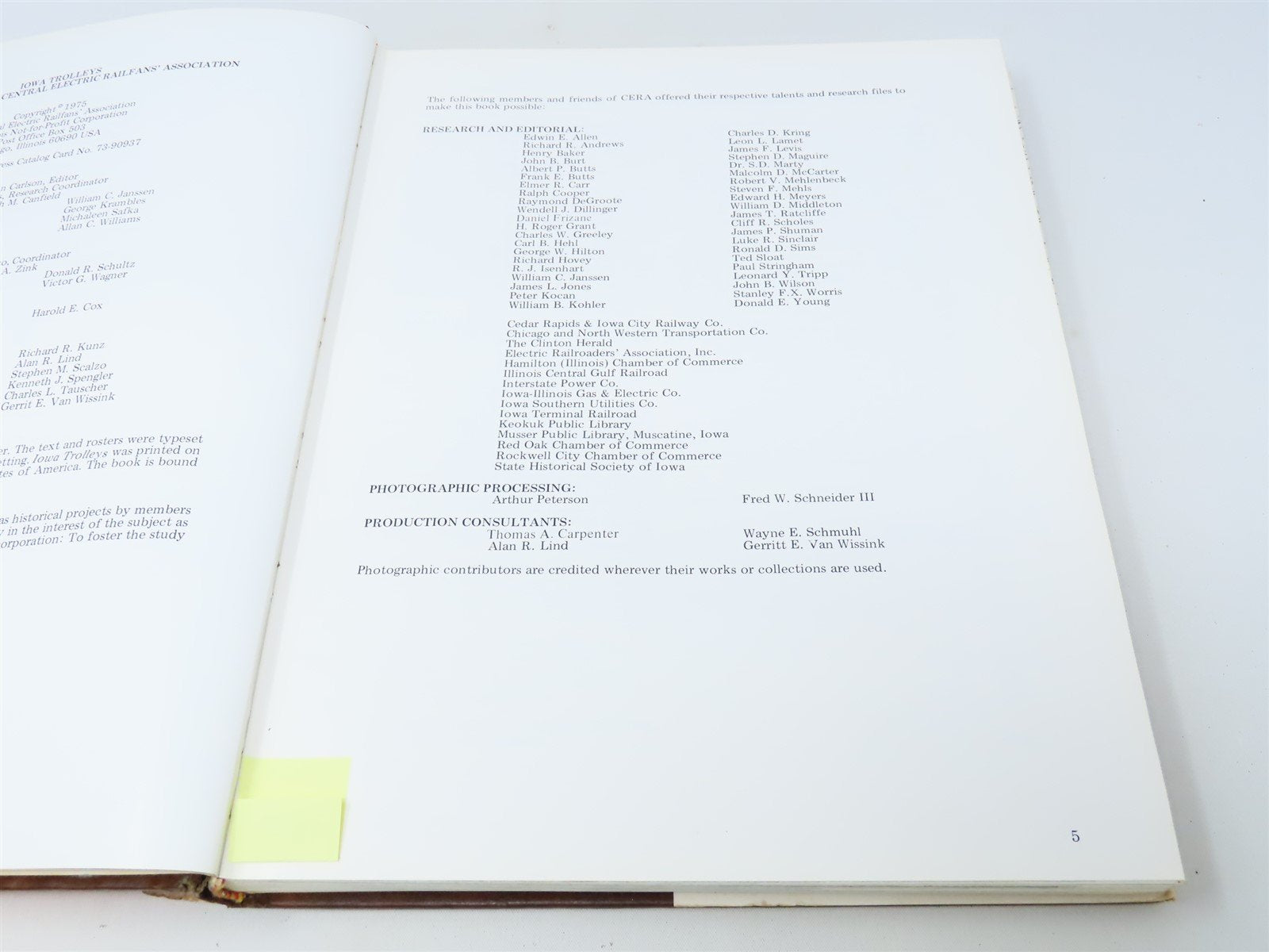 Iowa Trolleys CERA Bulletin 114 by Norman Carlson & Robert J Levis ©1975 HC Book