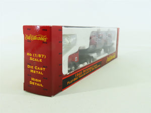 HO 1/87 Scale Ertl #4210 1948 Peterbilt w/ Flat Bed Trailer & IH 756 Tractors