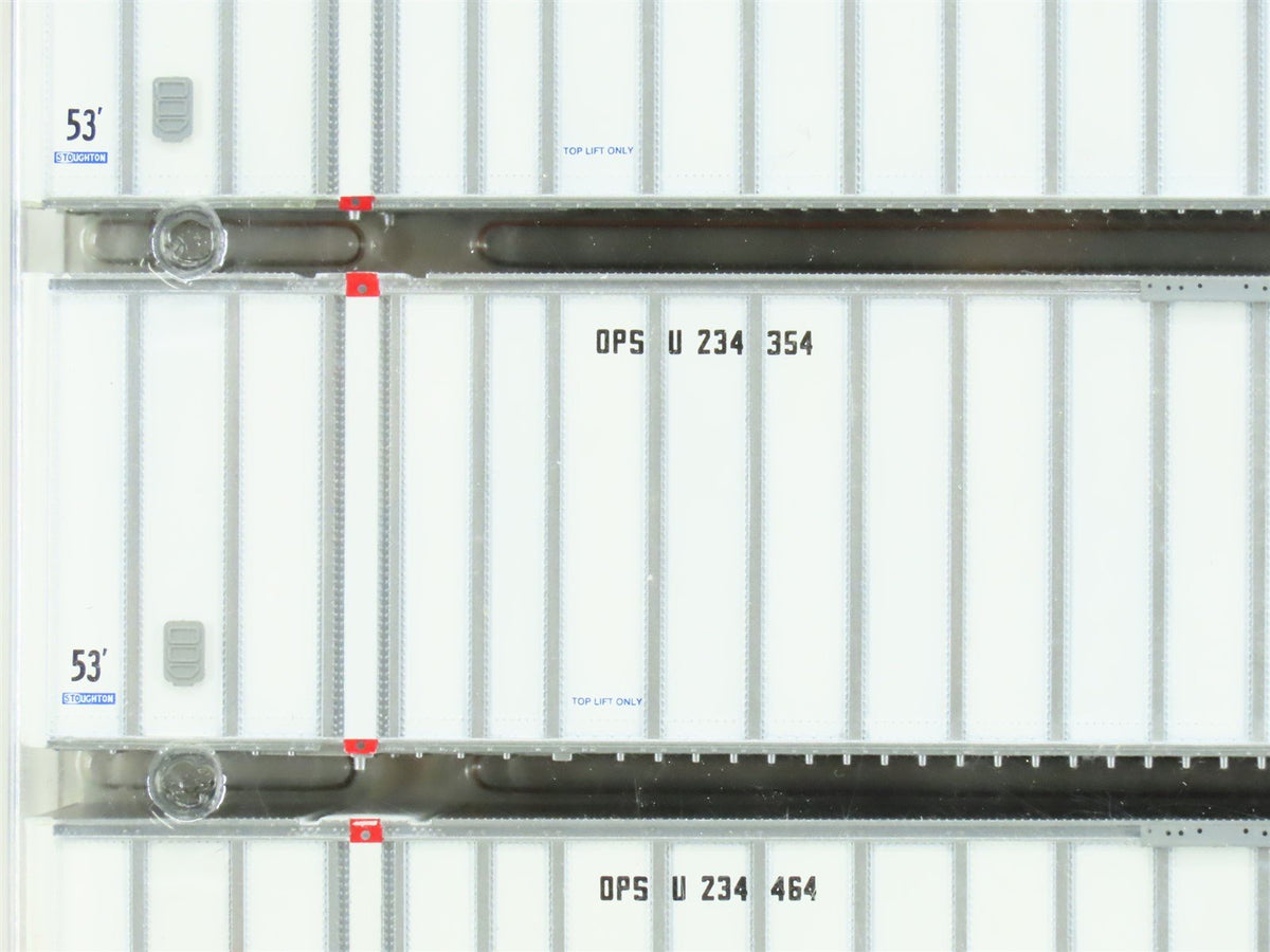 HO Athearn 2680 OPSU EMP/Optimodal Stoughton 53&#39; Exterior-Post Container 5-Pk.