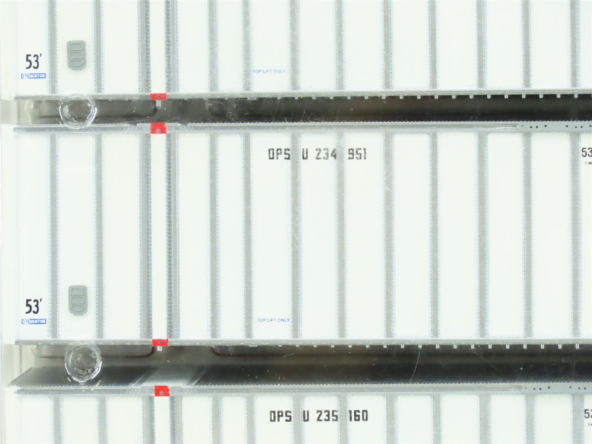 HO Athearn 2680 OPSU EMP/Optimodal Stoughton 53&#39; Exterior-Post Container 5-Pk.