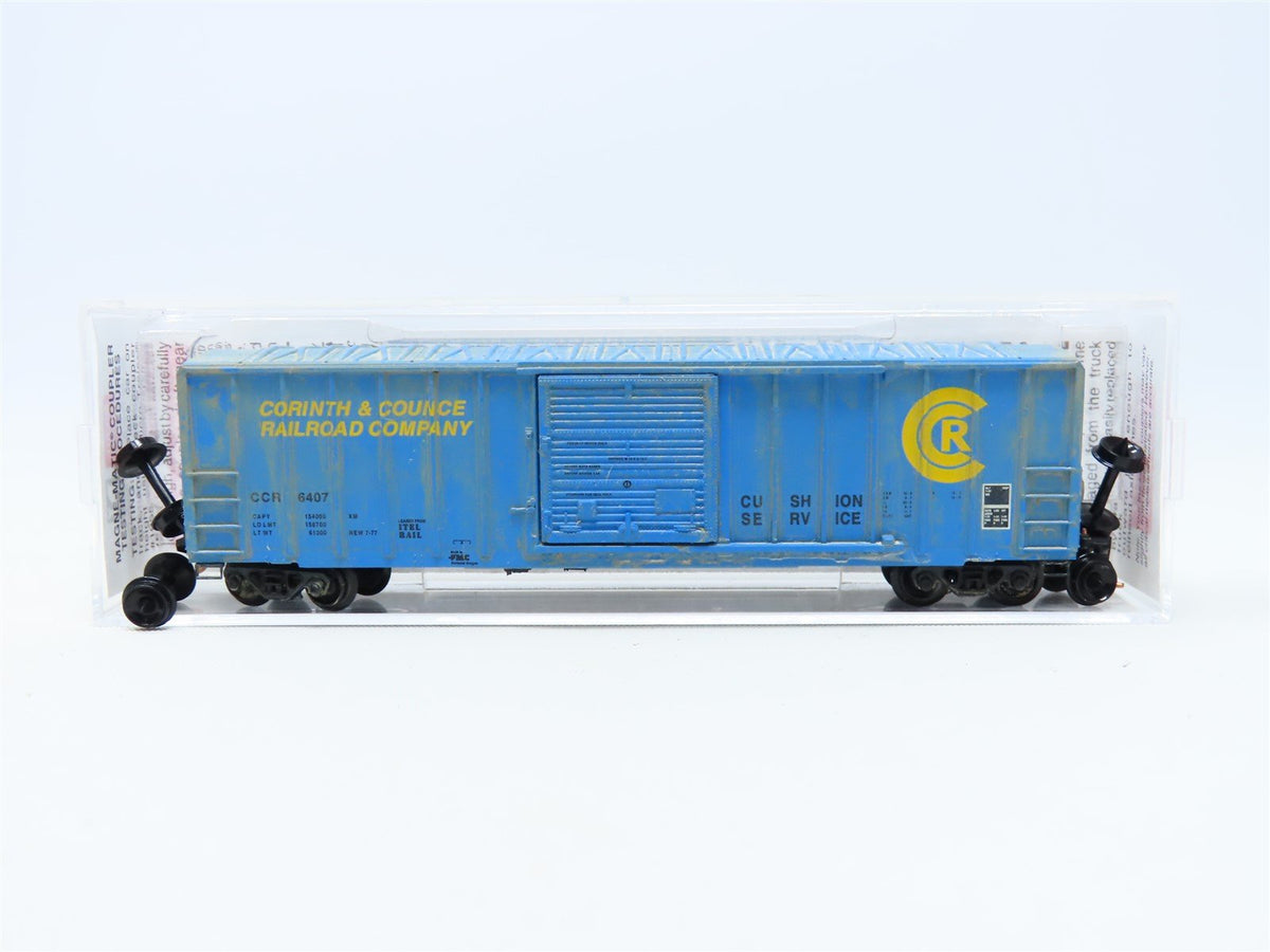 N Scale Micro-Trains MTL 25140 CCR Corinth &amp; Counce 50&#39; Box Car #6407 Weathered