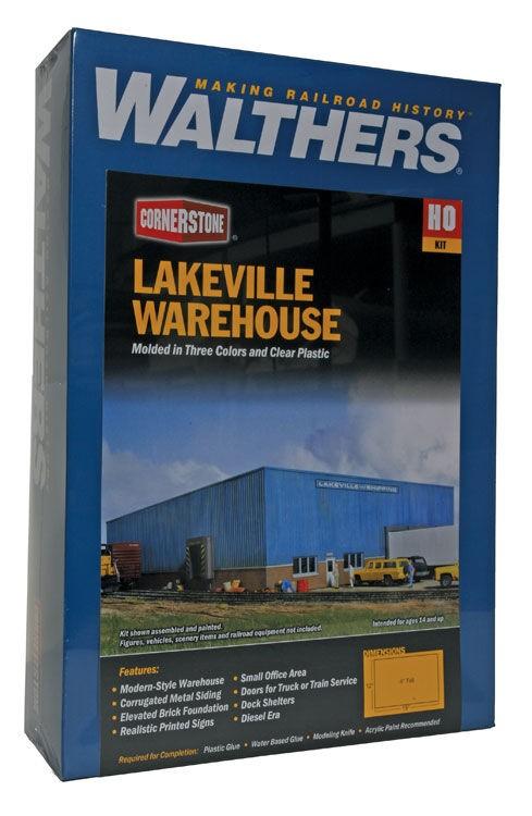 HO 1/87 Scale Walthers Cornerstone Kit 933-2917 Lakeville Modern-Style Warehouse