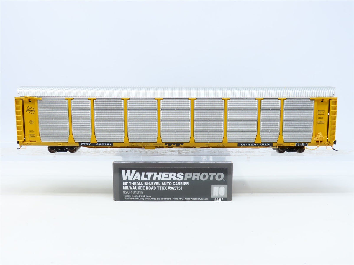 HO Scale Walthers Proto 920-101315 MILW Milwaukee Road 89&#39; Auto Carrier #965751