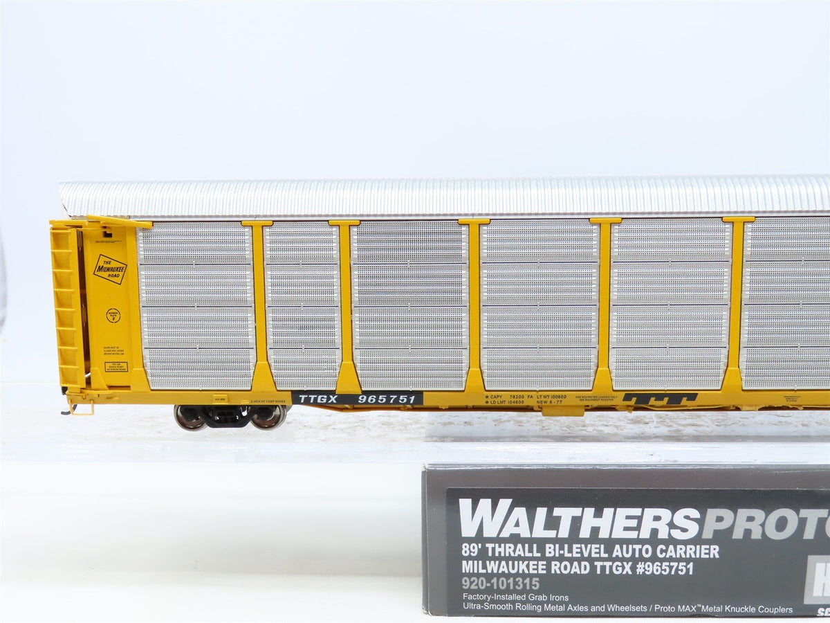 HO Scale Walthers Proto 920-101315 MILW Milwaukee Road 89&#39; Auto Carrier #965751