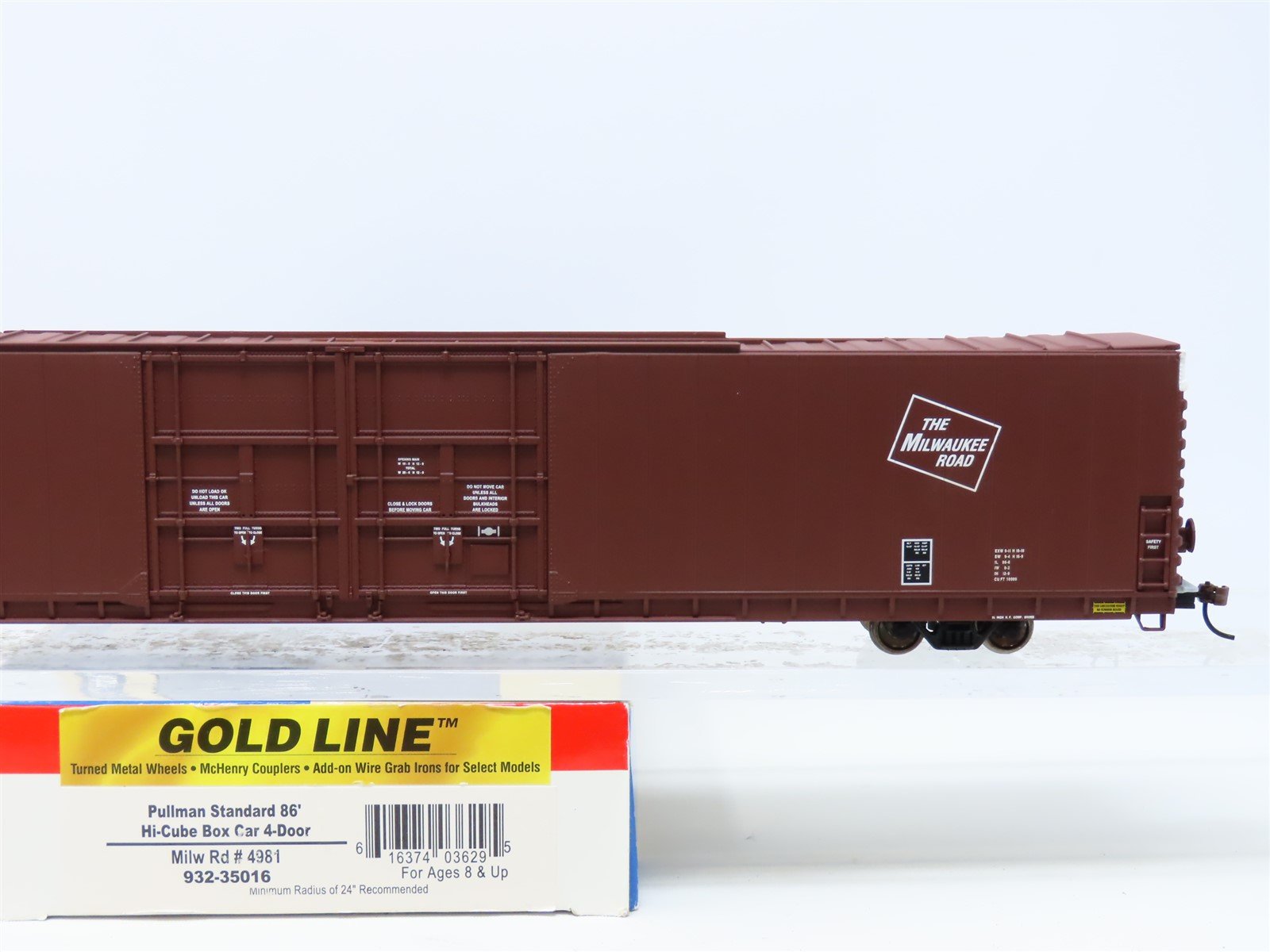 HO Walthers Gold Line 932-35016 MILW Milwaukee Road 86' Hi-Cube Box Car #4981