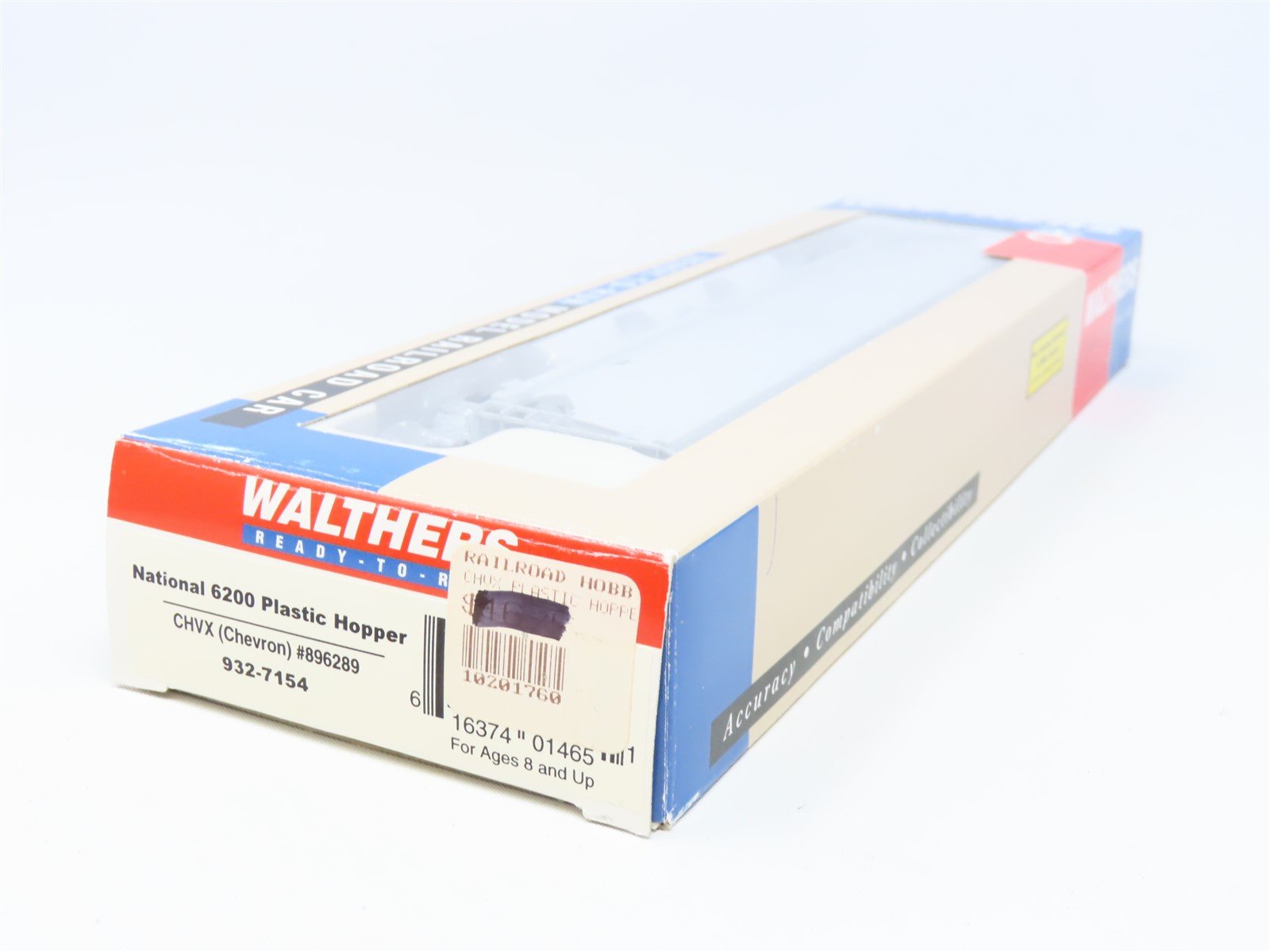 HO Scale Walthers 932-7154 CHVX Chevron National 4-Bay Covered Hopper #896289