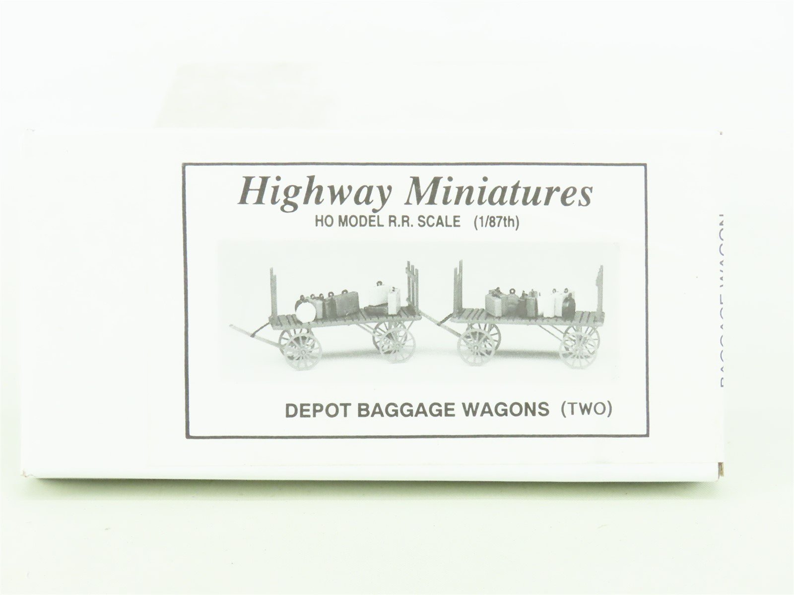 HO Scale Jordan Highway Miniatures Kit #360-301 Depot Baggage Wagons (2)