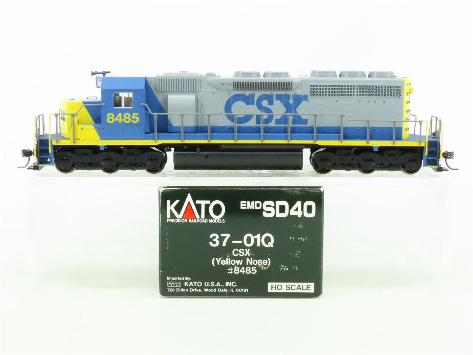 HO Scale KATO 37-01Q CSX Transportation EMD SD40 Diesel Locomotive #8485