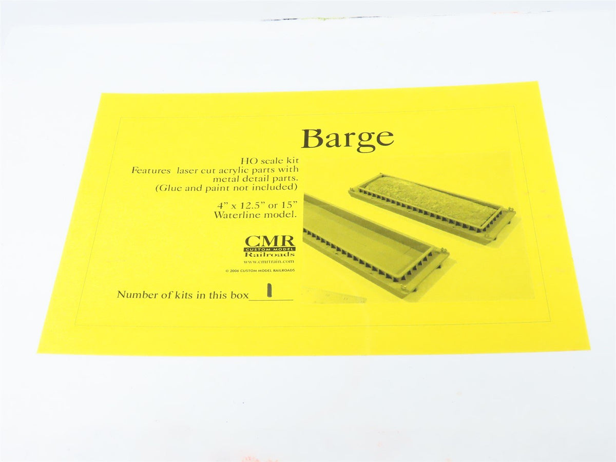HO 1/87 Scale CMR Custom Model Railroads Laser-Cut Acrylic Kit - Barge