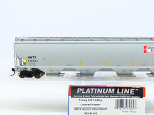 HO Scale Walthers Platinum Line 932-41110 MWTX Midwest DDG 4-Bay Hopper #212601