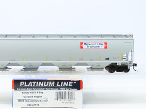 HO Scale Walthers Platinum Line 932-41110 MWTX Midwest DDG 4-Bay Hopper #212601