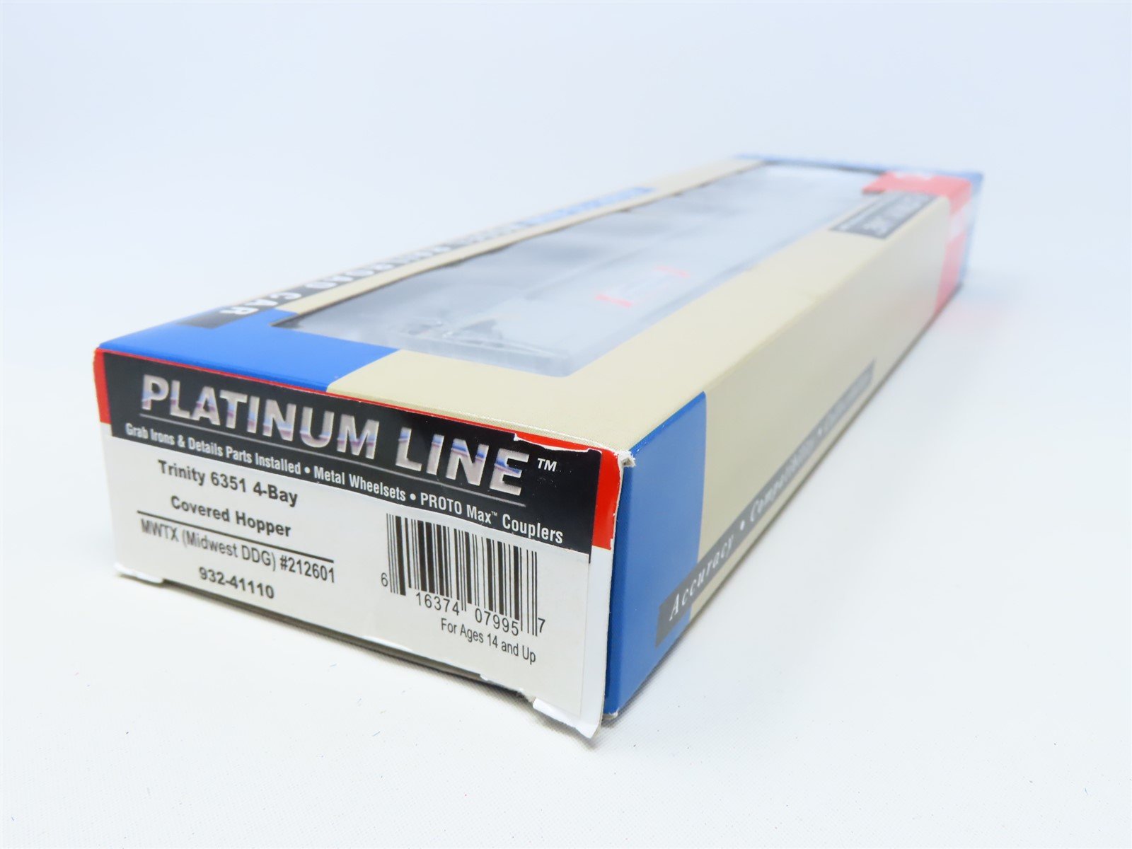HO Scale Walthers Platinum Line 932-41110 MWTX Midwest DDG 4-Bay Hopper #212601