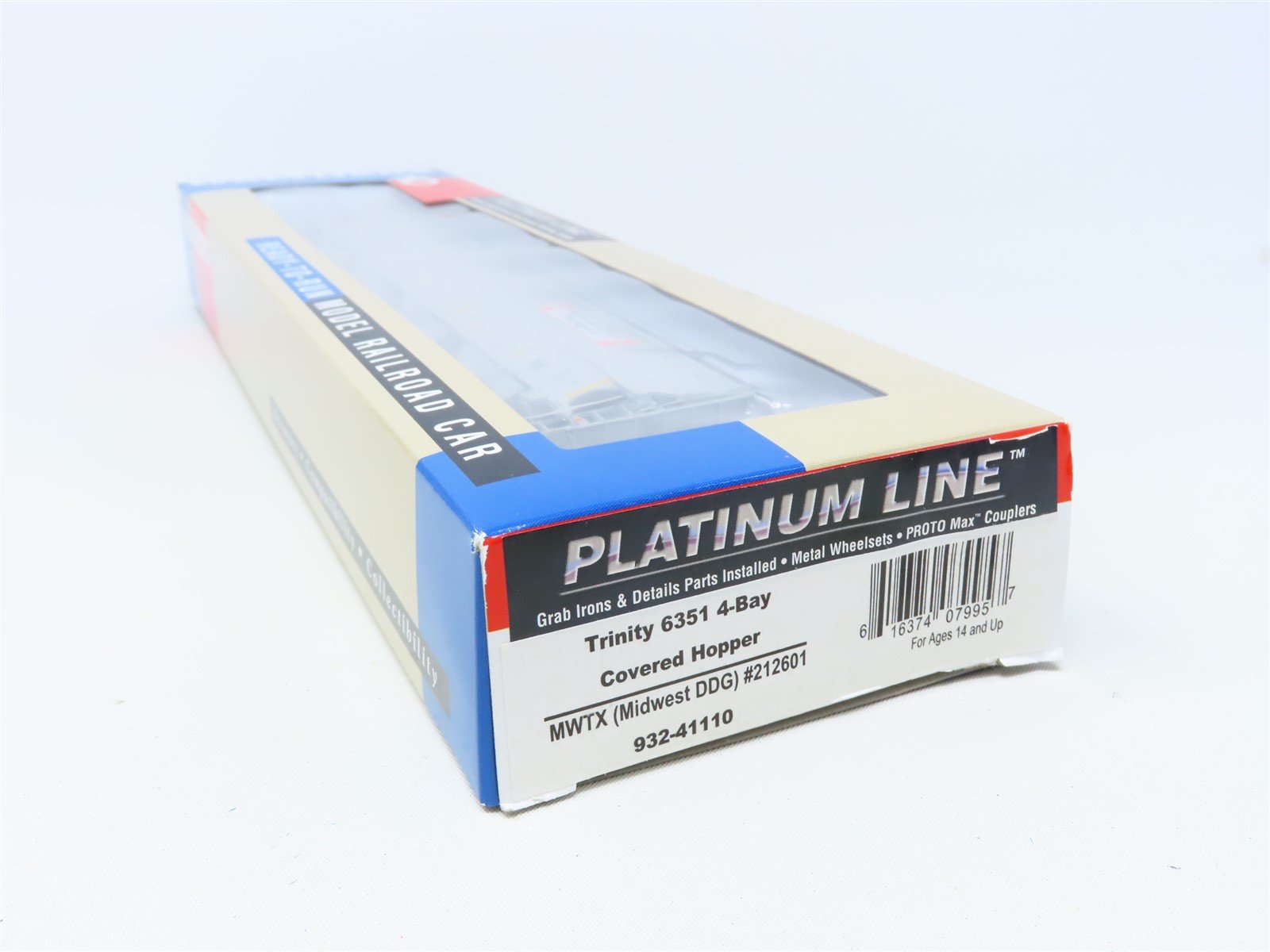 HO Scale Walthers Platinum Line 932-41110 MWTX Midwest DDG 4-Bay Hopper #212601