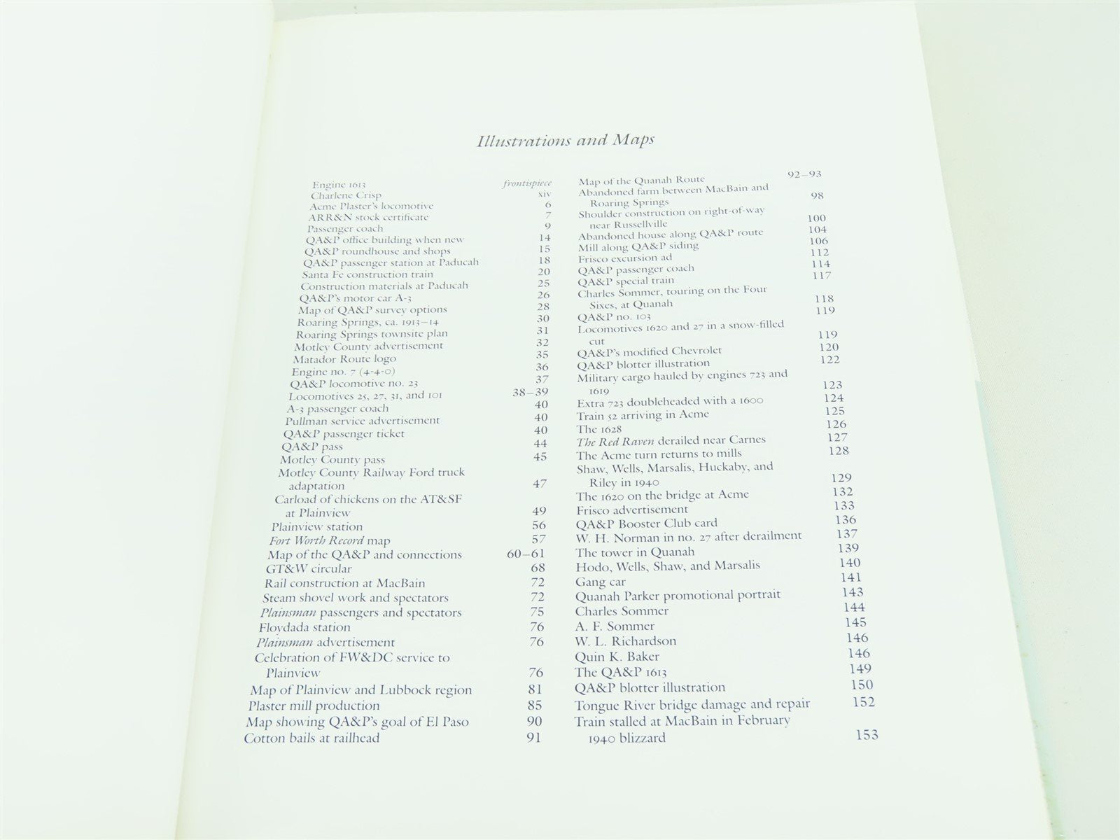 The Quanah Route by Don L. Hofsommer ©1991 HC Book