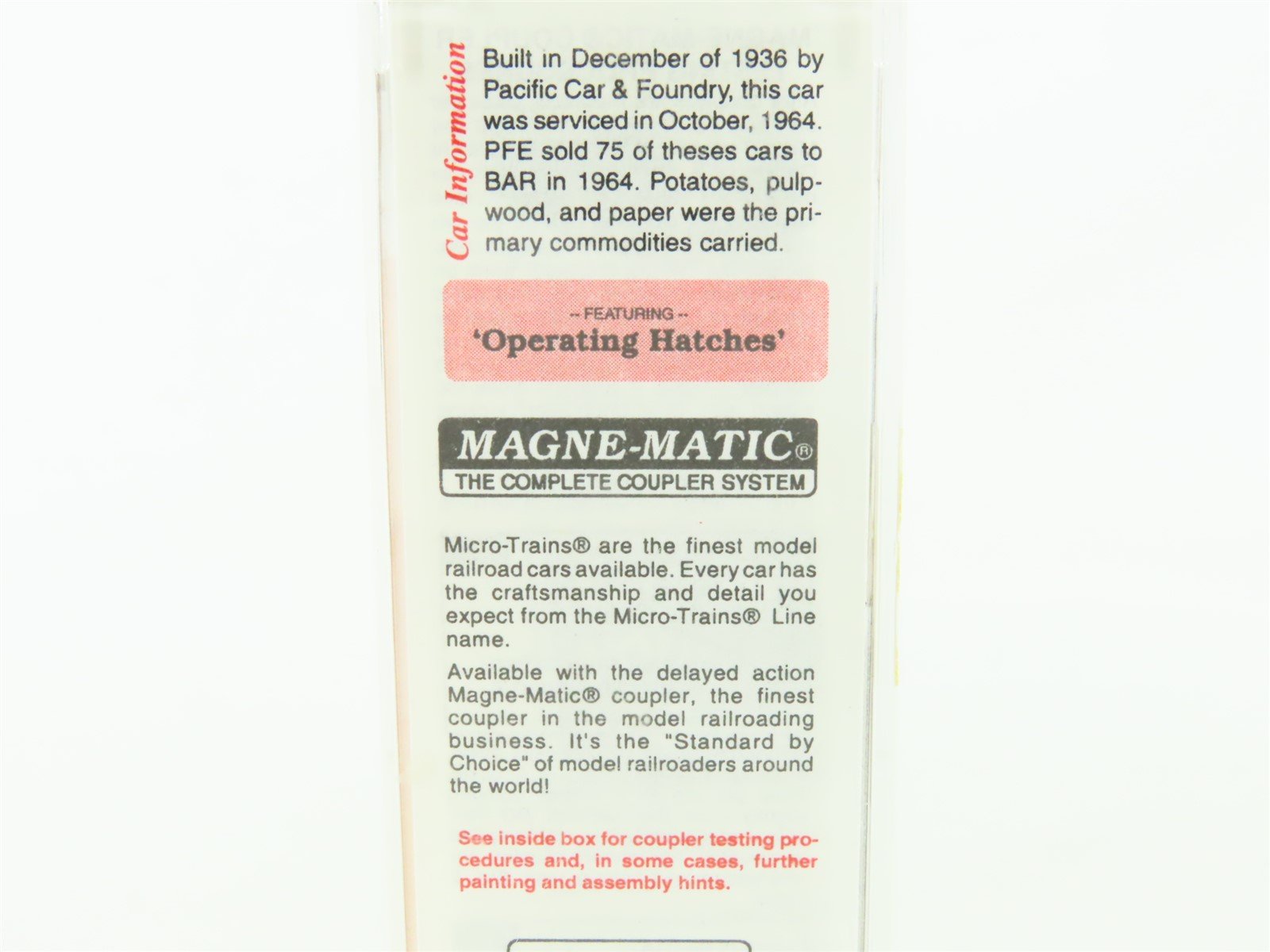 N Scale Micro-Trains MTL 59020 BAR Bangor & Aroostook 40' Steel Reefer #8550