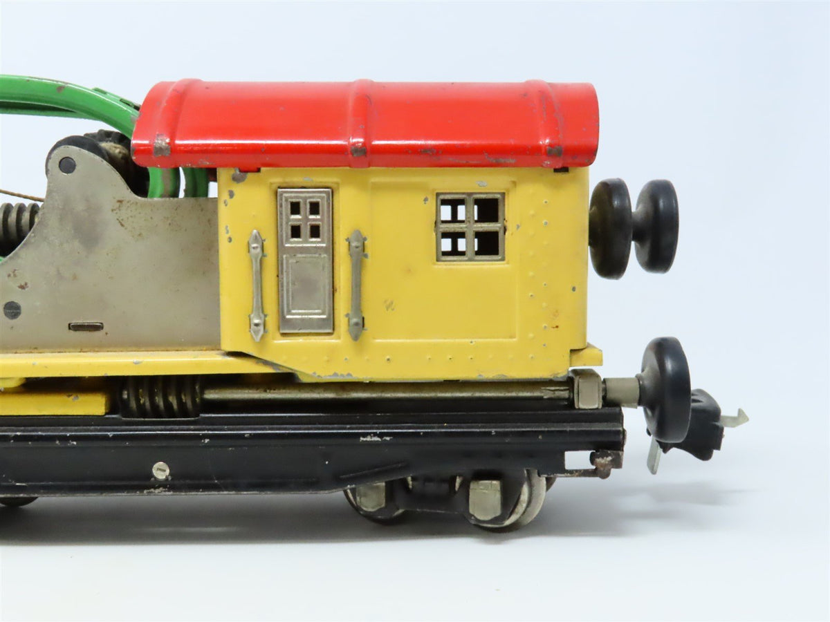 O Gauge 3-Rail Lionel Tinplate Prewar 2810 10-Ton Derrick Crane Car