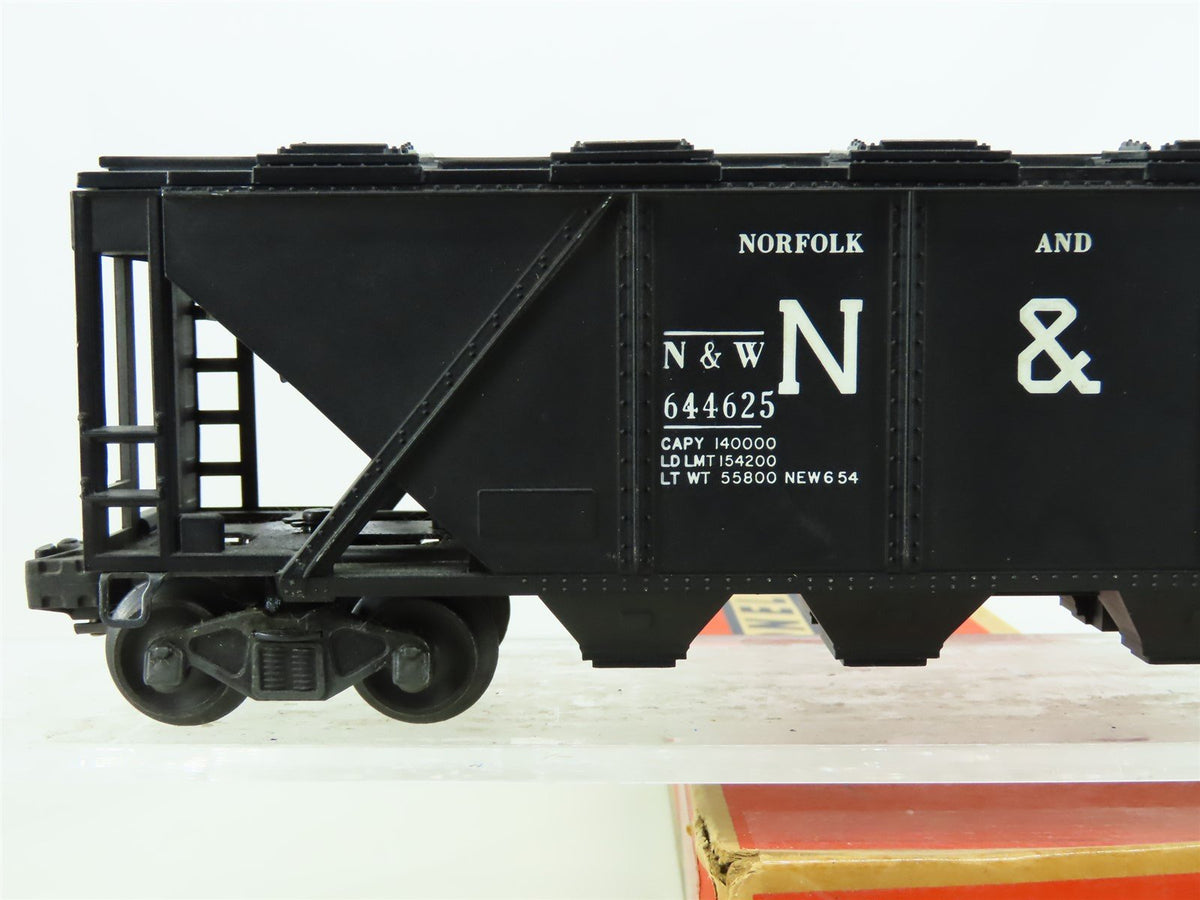 O Gauge 3-Rail Lionel 6446-25 N&amp;W Norfolk &amp; Western 4-Bay Covered Hopper