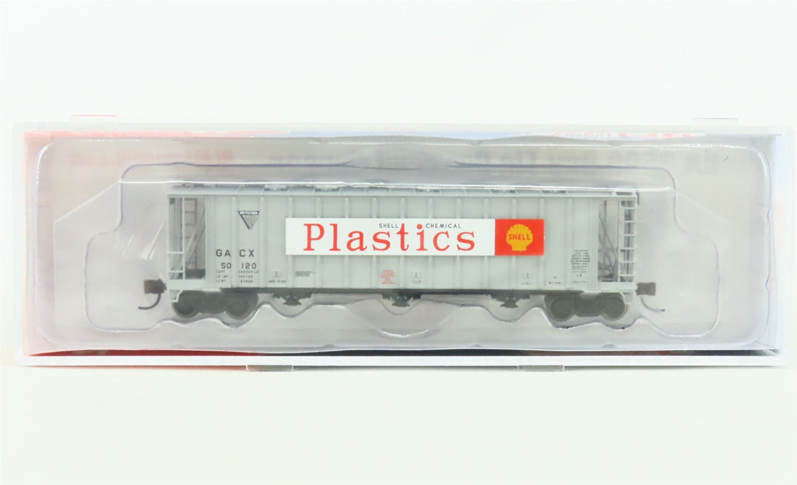 N Scale BLMA Models 16021 GACX Shell Plastics 3-Bay Covered Hopper #50120