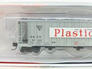 N Scale BLMA Models 16021 GACX Shell Plastics 3-Bay Covered Hopper #50120