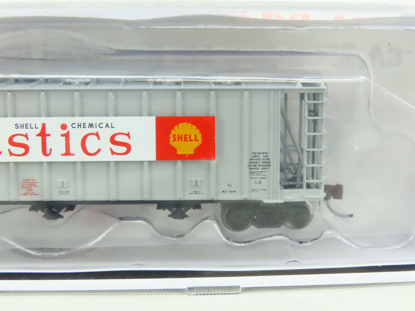 N Scale BLMA Models 16021 GACX Shell Plastics 3-Bay Covered Hopper #50120