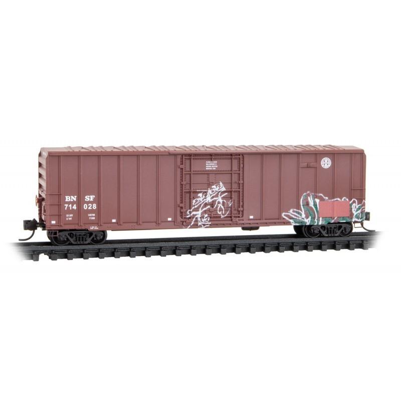 N Scale Micro-Trains MTL 98305048 BNSF Railway 50' Box Car Set 3-Pk - Weathered