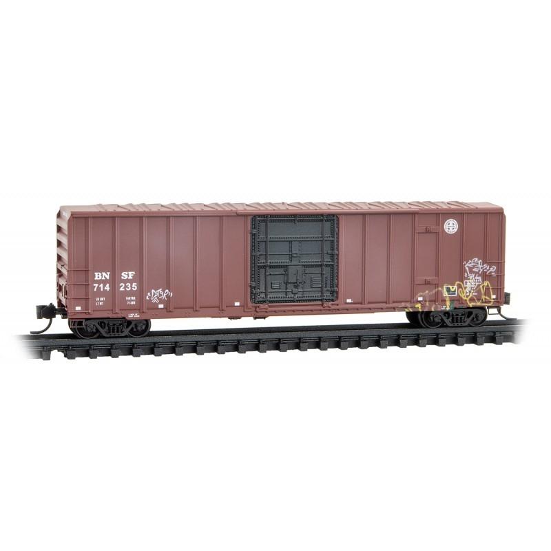 N Scale Micro-Trains MTL 98305048 BNSF Railway 50' Box Car Set 3-Pk - Weathered