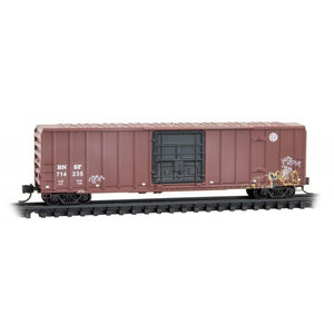 N Scale Micro-Trains MTL 98305048 BNSF Railway 50' Box Car Set 3-Pk - Weathered