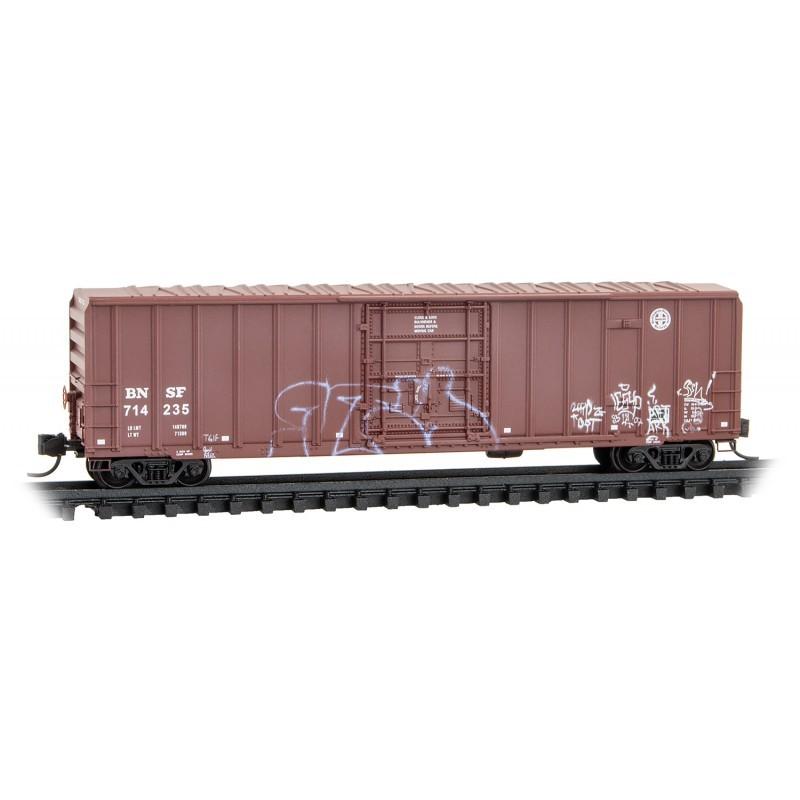 N Scale Micro-Trains MTL 98305048 BNSF Railway 50' Box Car Set 3-Pk - Weathered