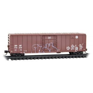 N Scale Micro-Trains MTL 98305048 BNSF Railway 50' Box Car Set 3-Pk - Weathered
