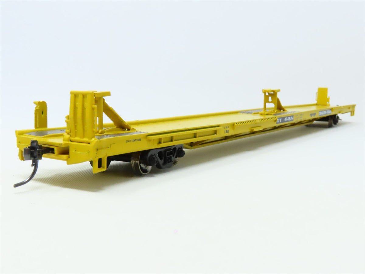 HO Scale Athearn #92627 TTX Trailer Train 85&#39; Flat Car w/ 2-40&#39; Trailers #474624