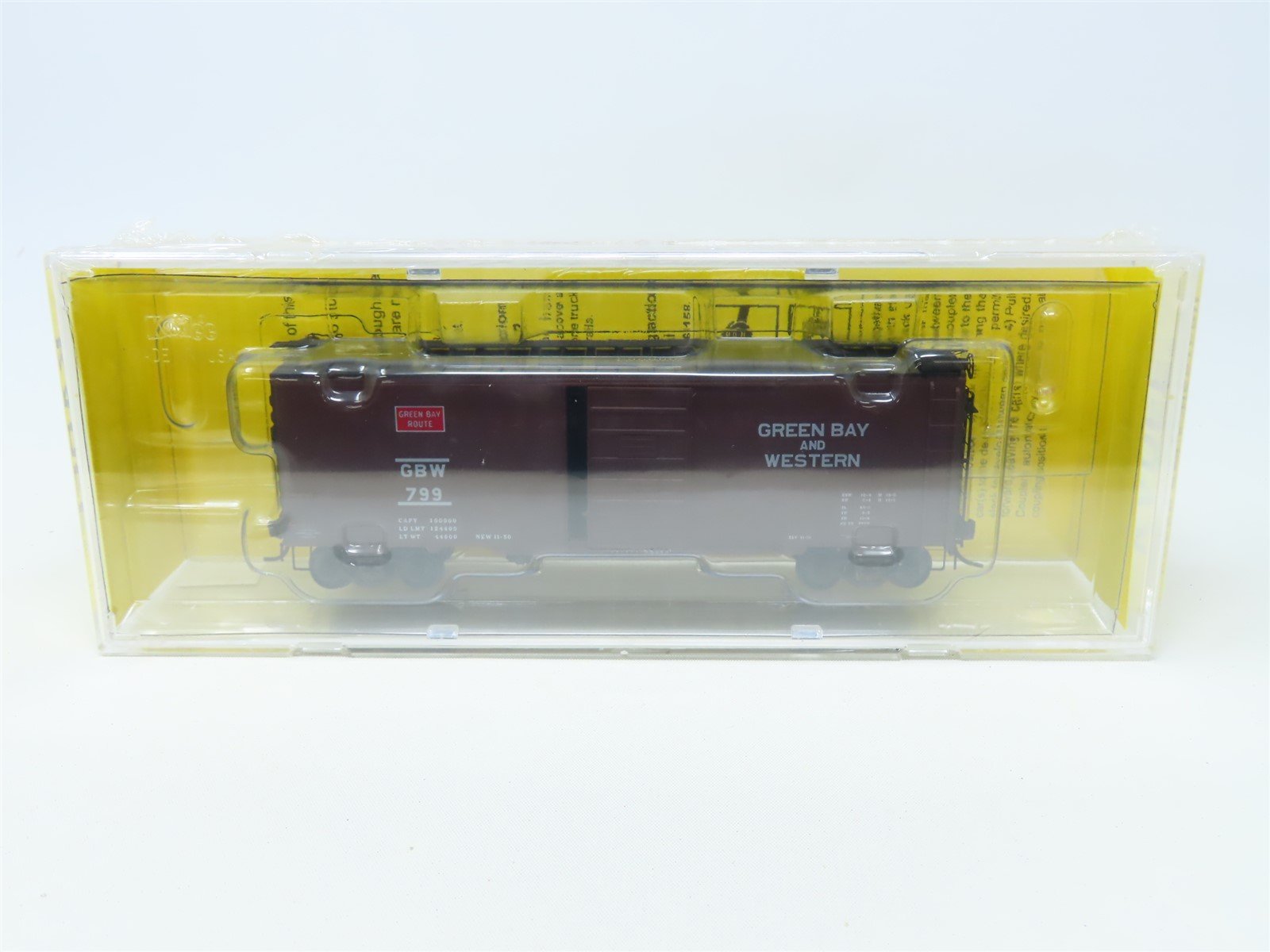 HO Scale Kadee 4016 GBW Green Bay & Western 40' Steel Box Car #799 Sealed