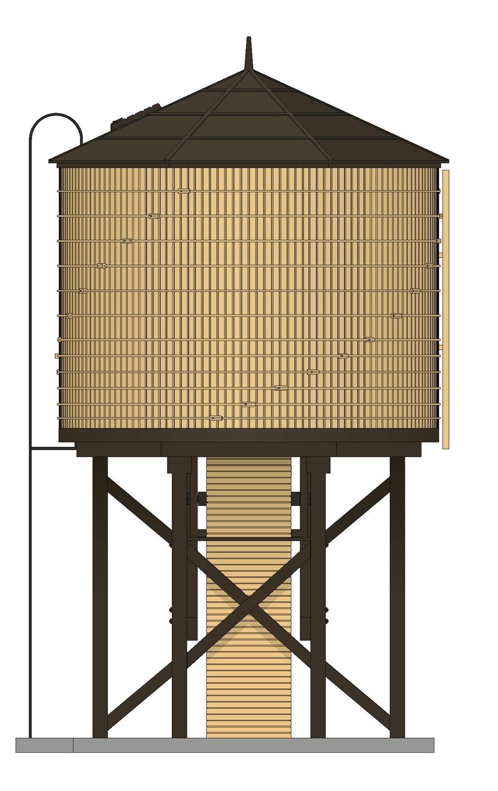 HO Scale Broadway Limited BLI 7927 Unpowered Water Tower Weathered (Yellow)